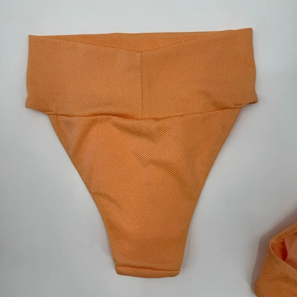 Aerie Bikini Set Size XS/Small Real Good Bottom Textured High Waist Swim NWT